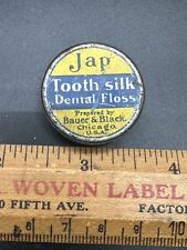 Antique B&B Bauer & Black Jap Tooth Silk Dental Floss Tin Pat. Jan 1906 Dental picture