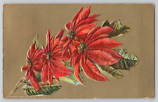 Postcard Vintage Greetings Embossed  Flowers c1910 picture