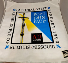Pope John Paul II 1999 St Louis Mo Pastoral Visit Commemorative Souvenir Scarf picture
