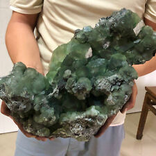 24.2LB Natural rare large grain dark green translucent fluorite from hunan China picture