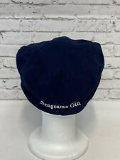Seagrams Gin Embroidered Woven Navy Blue Snap Bill Newsboy Cap Hat One Size picture