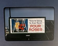 ORIG 1957 35mm Slide~KODACHROME RED BORDER FOUR ROSES WHISKEY BILLBOARD picture
