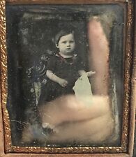 Antique Ninth Plate Daguerreotype young girl Leather Case picture