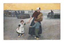 1907 SCHEVENINGEN NAAR HUIS MOTHER WITH CHILDREN HOLLAND NETHERLANDS VT POSTCARD picture