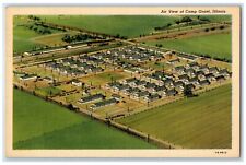 1941 Air View Rockford Army Reception Center Field Camp Grant Illinois Postcard picture
