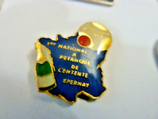 VINTAGE PETANQUE PIN' S / 06-92 1st Nal ENTENTE EPERNAY / RARE picture