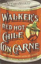  Vintage Advertisement Recipe Booklet Walker's Red Hot Chile Con Carne 1918 RARE picture