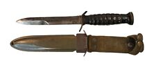 Vtg WWII US M3 Military Trench Fighting Knife Dagger IMPERIAL Blade USM8 Sheath picture