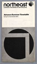 NORTHEAST AIRLINES ADVANCE AIRLINE TIMETABLE SUMMER 1973 BRITISH AIR SERVICES picture