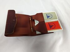 Vintage Hillside Industrial Association New Jersey NJ Playing Cards Leather Case picture