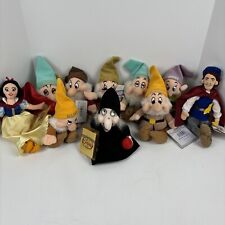 Vintage Disney Snow White & Seven Dwarfs Bean Bag Plush Set (10) New picture