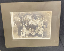 Antique Early 1900's Cabinet Photo Carded Large Family picture