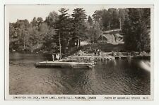 RPPC Ontario Huntsville ON Grandview Inn Dock Fairy Lake Muskoka 1951 Postcard picture