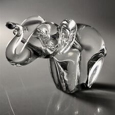Vintage Glass Figurine Elephant Paperweight Excellent Condition Bin 5 picture