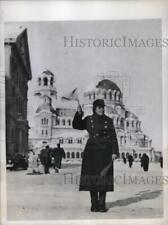 1947 Press Photo Sofia Bulgaria Placed on duty as traffic policeman this picture