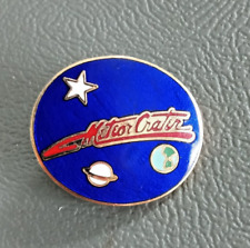 Vintage Meteor Crater Arizona Enamel on Metal Earth Saturn Star Lapel Pin picture