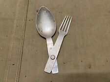 ORIGINAL WWII GERMAN M31 SOLDAT WAFFEN HEER ARMY MESS KIT SPOON FORK COMBO-1939 picture