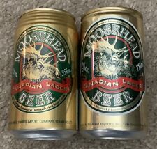 MOOSEHEAD CANADIAN LAGER BEER 2 DIFFERENT 12 Ounce CANS CANADA picture