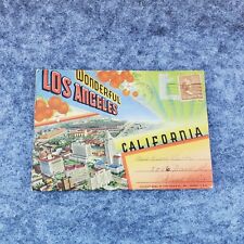 MCM Los Angeles California Postcard Book 1940 Postmark Is Long Beach CA VTG 1945 picture