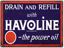 Havoline Motor Oil Gas Vintage Look Advertising Metal Sign 9 x 12  60027 picture