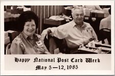 Vintage 1985 NATIONAL POST CARD WEEK Photo RPPC Postcard Irene & John Kowalak picture