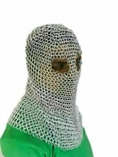 10 mm Butted Aluminum Chain Mail Coif / Chainmail Hood Medieval Armor FS picture