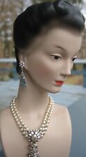 BEAUTIFUL LOVELY RARE ALL ORIGINAL 1930'S/40'S JEWELRY DISPLAY MANNEQUIN HEAD picture