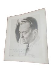 1945 FBI DIRECTOR J EDGAR HOOVER SIGNED PAUL FREHM Portrait FBI  picture
