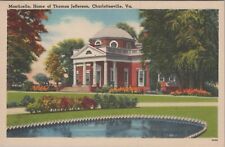 c1930s Postcard Monticello Home Thomas Jefferson Charlottesville Virginia 5460.4 picture