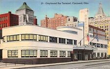 Cincinnati OH Ohio Greyhound Bus Station Depot Terminal 1950s Vtg Postcard E40 picture