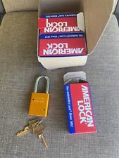 American Lock 1100 Series orange Aluminum Security Padlock w/ Two Keys picture