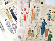 Womens Fashion Lot Of 4 Pages Vintage 1924 Ad Magazine Print Dresses Blouses picture