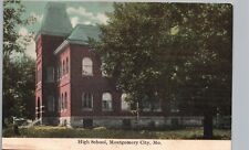 HIGH SCHOOL BUILDING montgomery city mo original antique postcard missouri picture