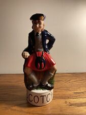 Decanter Vintage Scotch Liquor Hand Painted Kilted Scotsman Ceramic Kilt picture