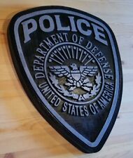 Police Department of Defense 3D routed patch plaque wood Sign Custom picture