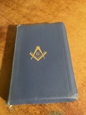 Holy Bible Masonic Edition 1940 Blue Cover Great Condition All Pages Barely Used picture