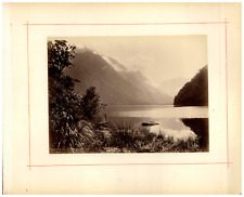 New Zealand, Lake Ada, Milford Sound, Photo. Burton Brothers Vintage Print,  picture