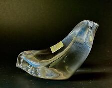 French Baccarat Crystal 2  TURTLE DOVES Small Sculpture 1 3/4” Tall , Etch Signe picture