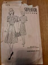 1940's Superior Pattern #9974 Size 20? Bust 38? Dress picture