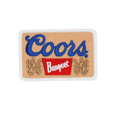 FABULOUS COORS BANQUET  BEER EMBROIDERED IRON-ON PATCH...RARE... picture
