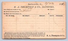 J98/ Salineville Ohio Postcard c1890 H.A. Thompson & Co Bankers  165 picture
