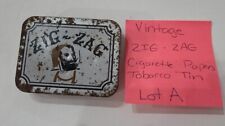 Vintage ZIG-ZAG White Cigarette Papers Tobacco Tin Holder APC Rare Old Read (A) picture