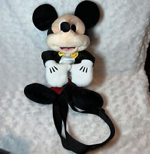 Disney Parks Mickey Mouse Plush Backpack Yellow Tie & Tailcoat  15” Cleaned B6 picture