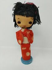 Japanese Girl Woman Geisha Sakura Doll Figure Cloth Kimono Gown 9.5