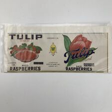 Tulip Brand Red Raspberries Label 10