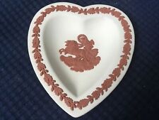 Vintage Wedgwood Collectors Society White & Terra Cotta Heart Shaped Dish picture