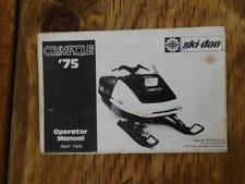 SKI-DOO OLYMPIQUE 1975 OPERATOR MANUAL PART TWO FOLD OLD CHART SNOWMOBILE picture