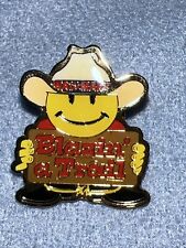 Rare Walmart Lapel Pin Rollback Icon Smiley Cowboy Blazin A Trail Pinback picture