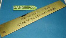 President Ronald Reagan Governor Vintage Brass Engraved Name Plate Door Plaque  picture