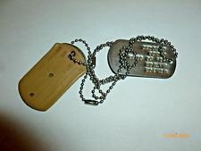 Vintage 2 Matching Army Dog Tags WITH CHAIN NO REFERENCE picture